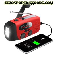 Emergency Solar Flashlight , Weather Radio and Phone Charger Unit